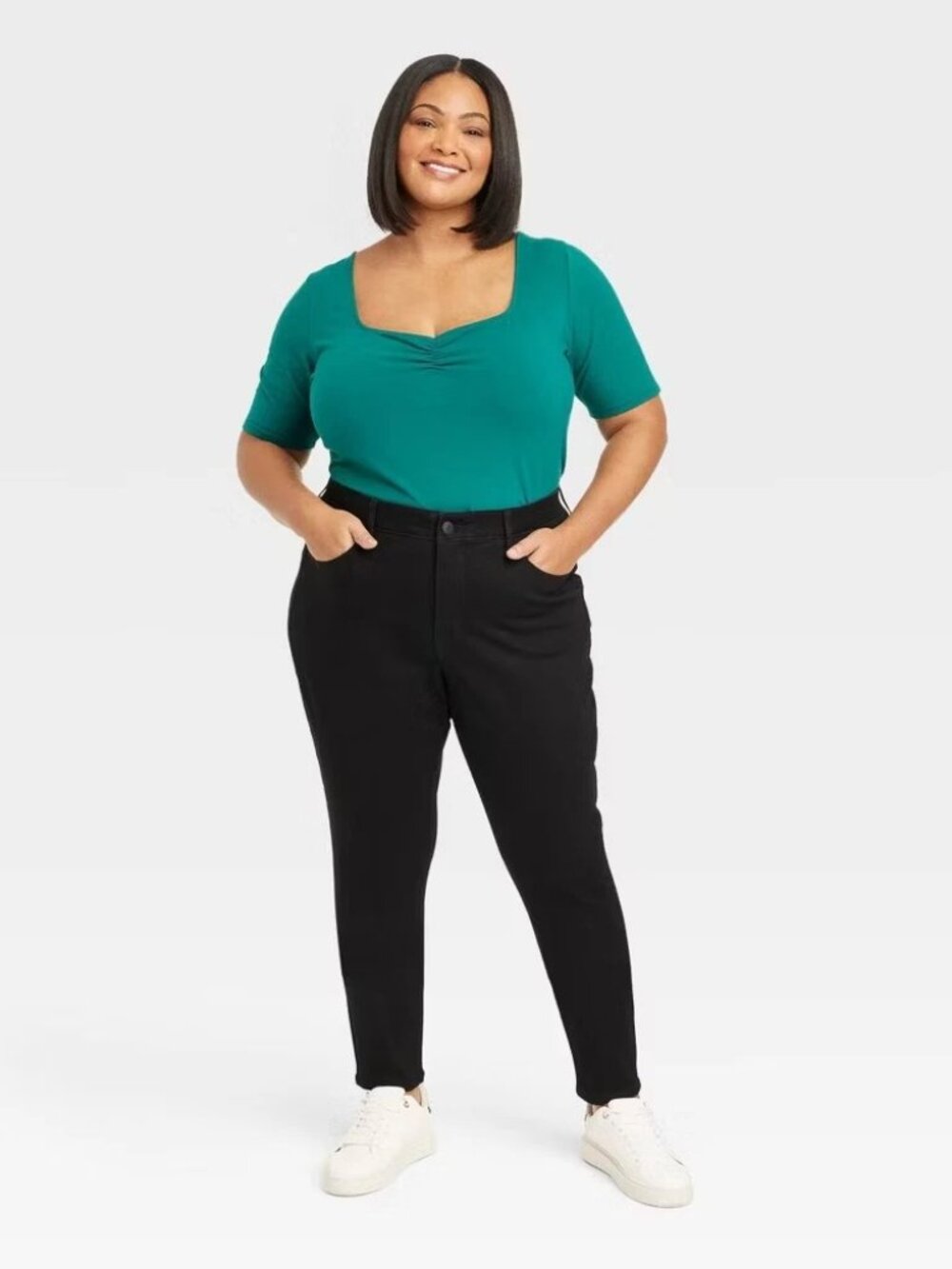 Women's Ava & Viv Size 22 (Waist 42 in) High Rise Skinny Black Stretch Jeans
